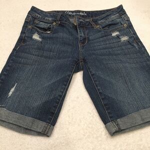 Size 2 Aeropostale blue jean cuffed Bermuda shorts size 2